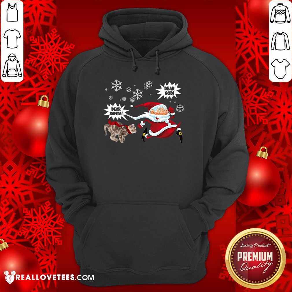 Good Cat Dear Santa Dear God Ugly Christmas Shirt