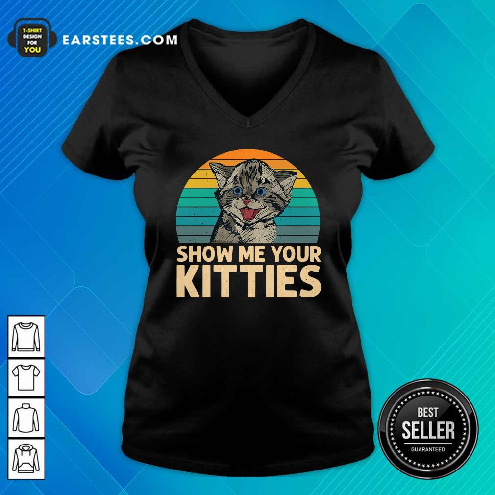Good Cat Show Me Your Kitties Vintage Retro Shirt