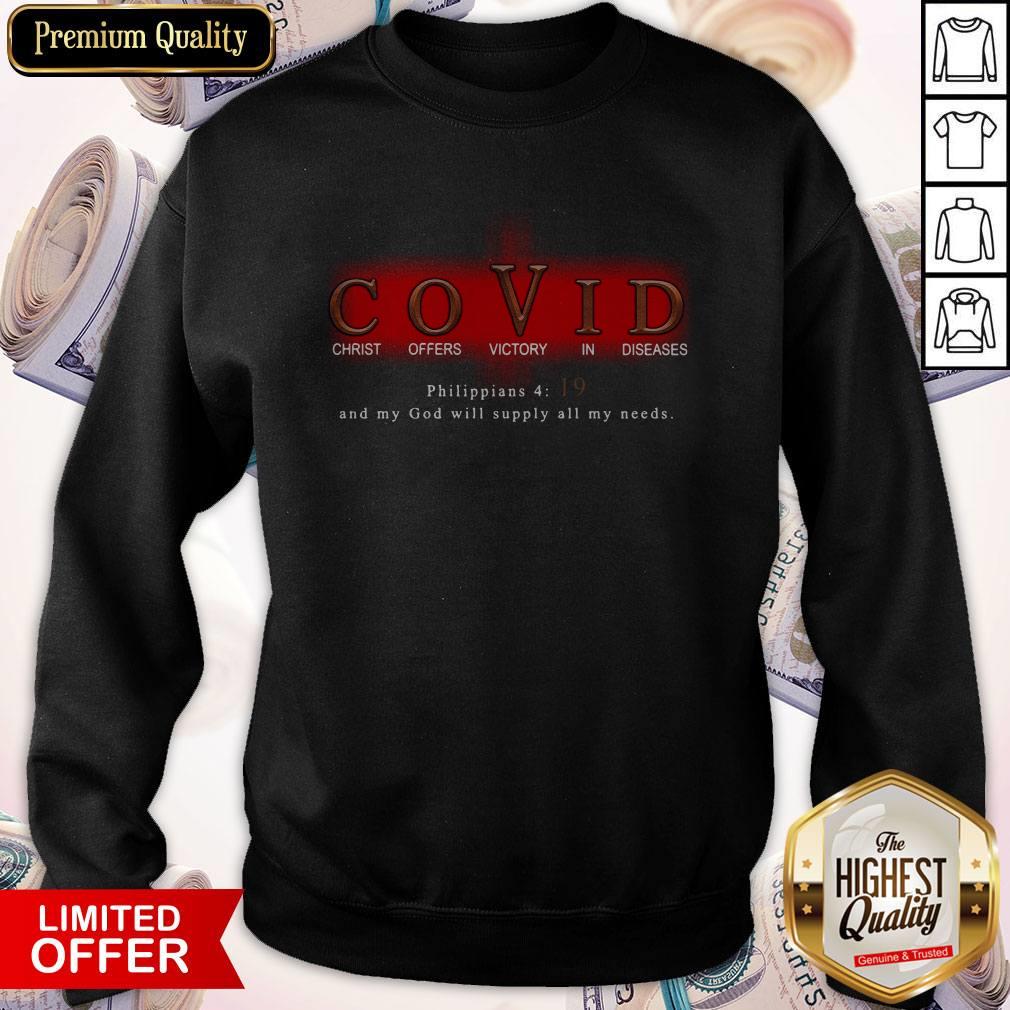 Good COVID Christ Offers Victory In Diseases Shirt