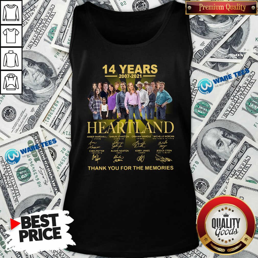 Good Heartland 14 Years 2007 2021 Thank You For The Memories Signatures Shirt