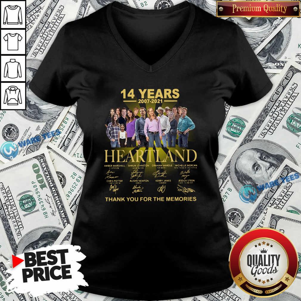 Good Heartland 14 Years 2007 2021 Thank You For The Memories Signatures Shirt