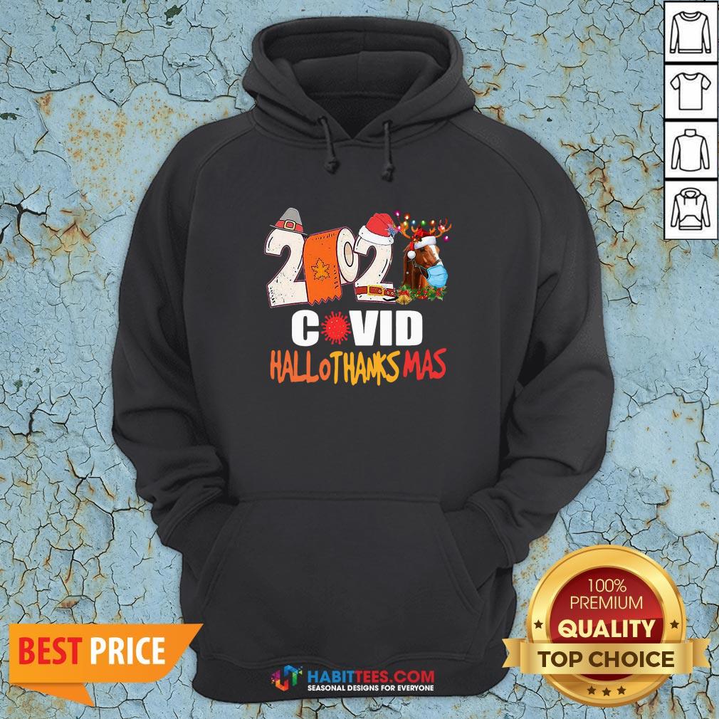 Good Horse Face Mask 2020 Toilet Paper Reindeer Covid 19 Hallothanksmas Shirt