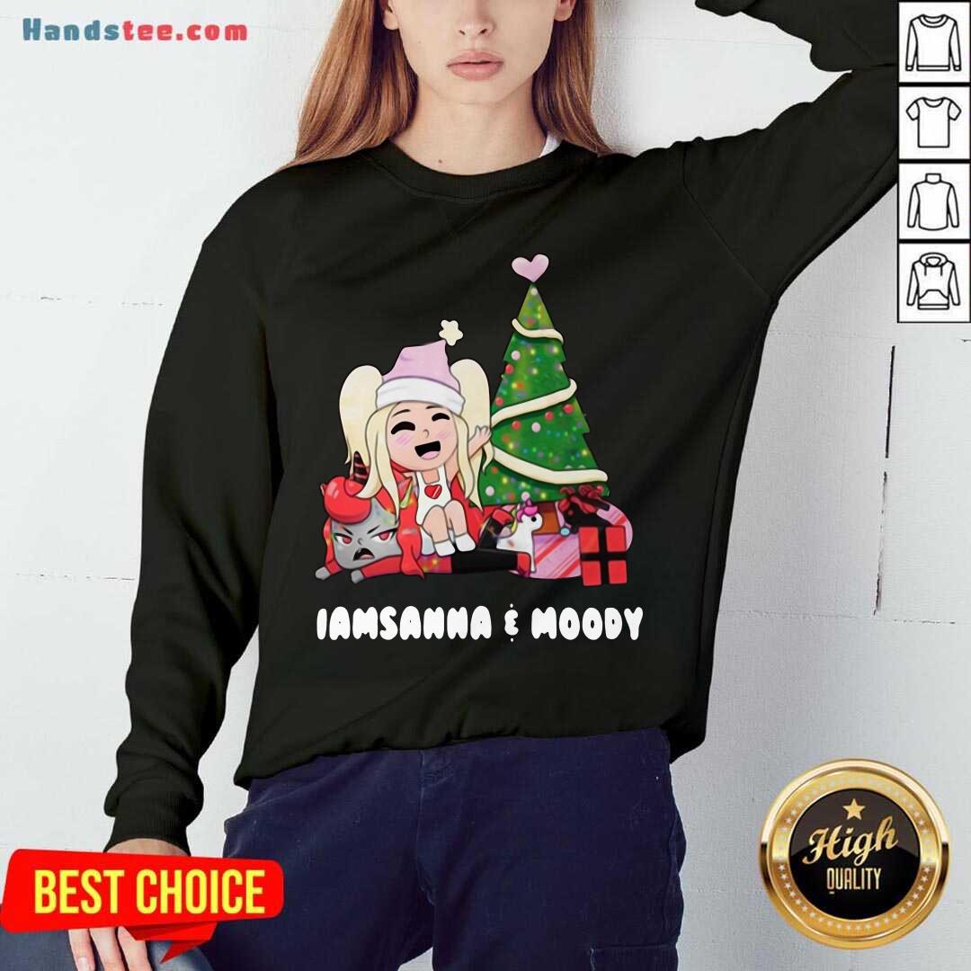 Good Iamsanna And Moody Tree Christmas Shirt