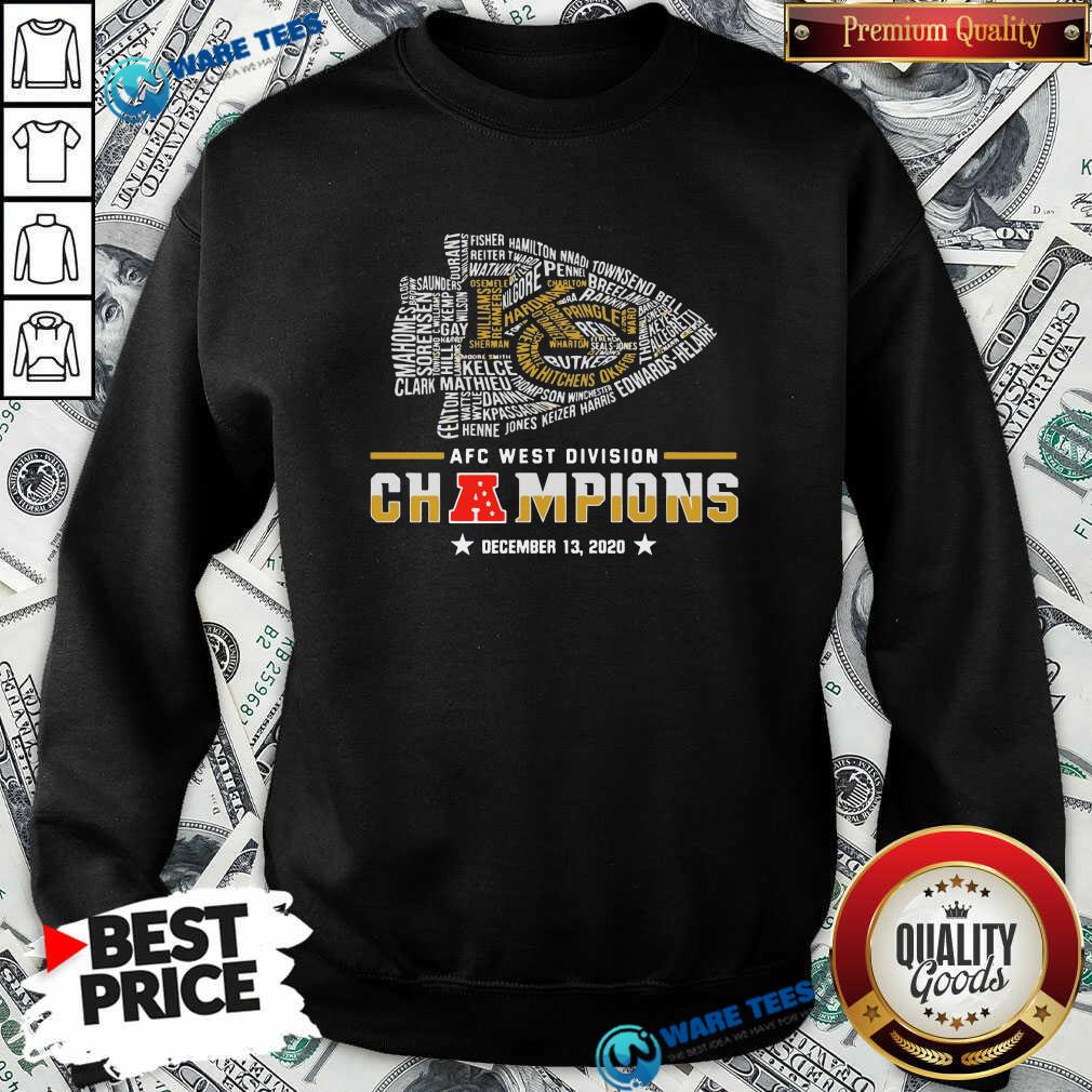 Good Kansas City Chiefs Afc West Division Champions December 13 2020 Shirt