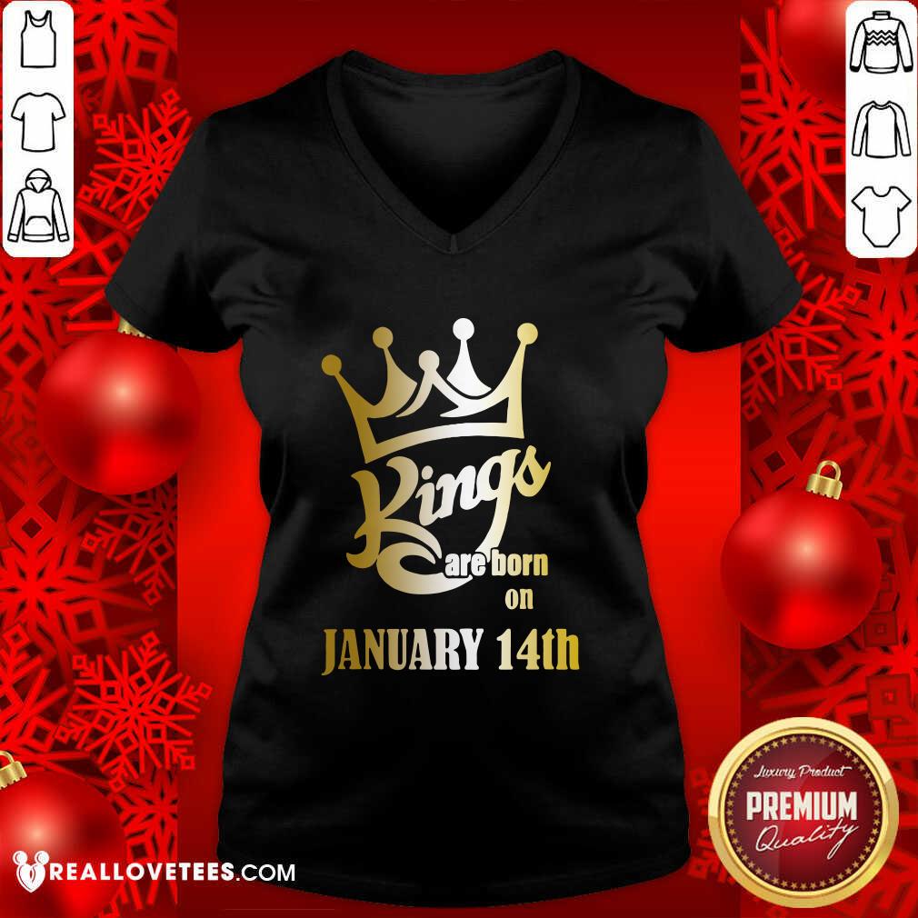 Good Kings Are Born In January 14th Aquarius Shirt