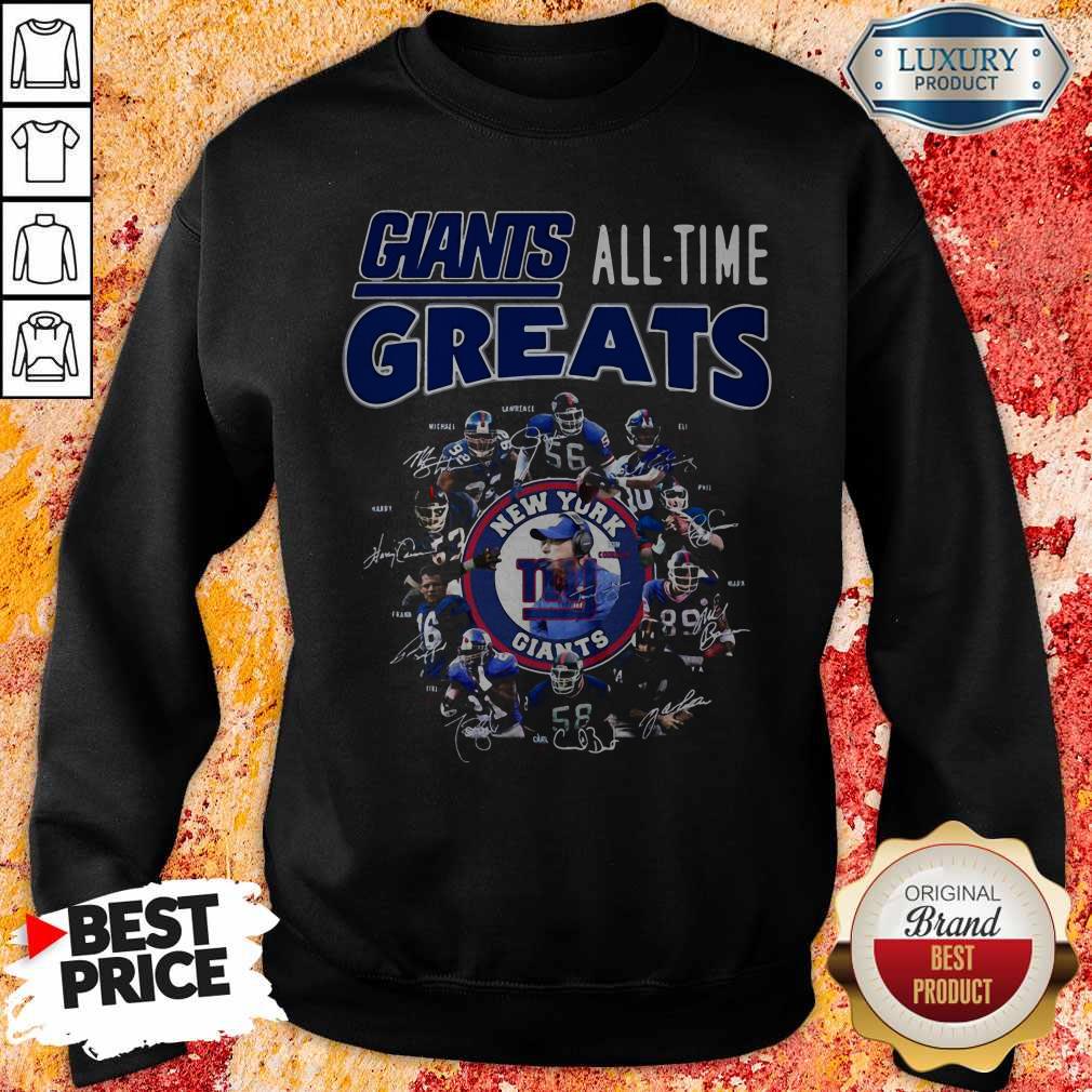 Good New York Giants Football All Time Greats Players Signatures Shirt