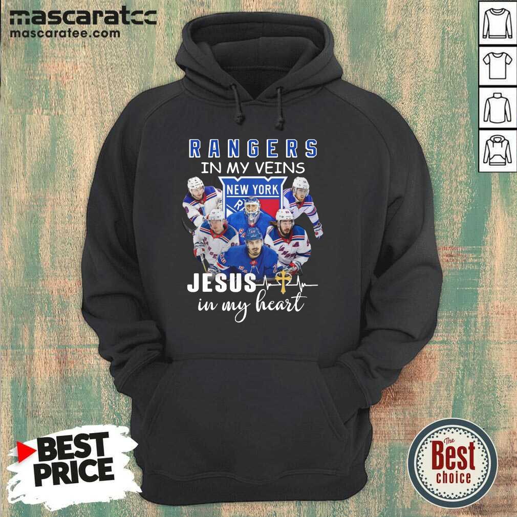 Good New York Rangers In My Veins Jesus In My Heart Shirt