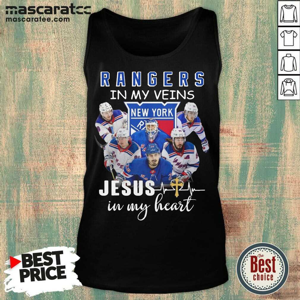 Good New York Rangers In My Veins Jesus In My Heart Shirt