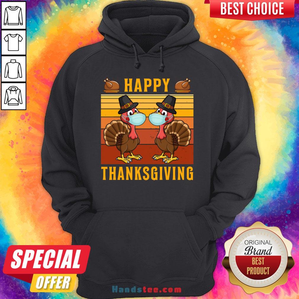 Good Thanksgiving 2020 Turkey With Mask Retro Vintage T-Shirt