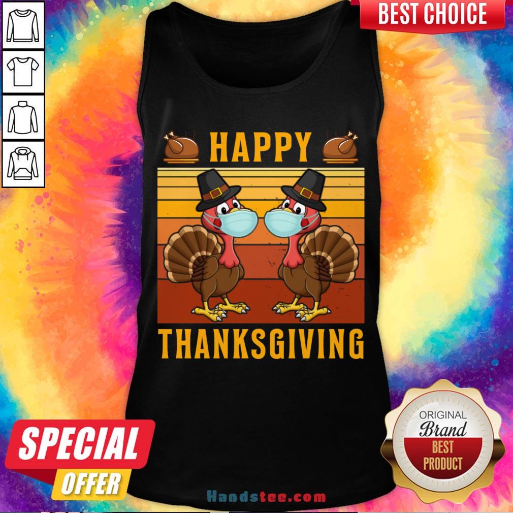 Good Thanksgiving 2020 Turkey With Mask Retro Vintage T-Shirt