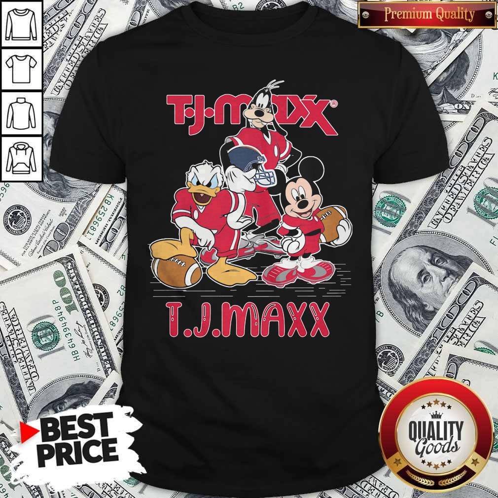 Goofy Donald Duck And Mickey Mouse Football Player T.J.Maxx Shirt
