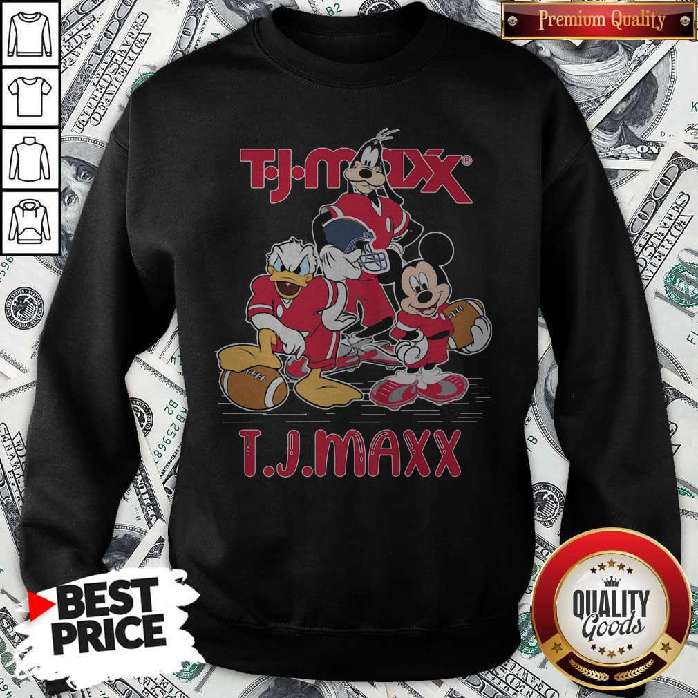 Goofy Donald Duck And Mickey Mouse Football Player T.J.Maxx Shirt