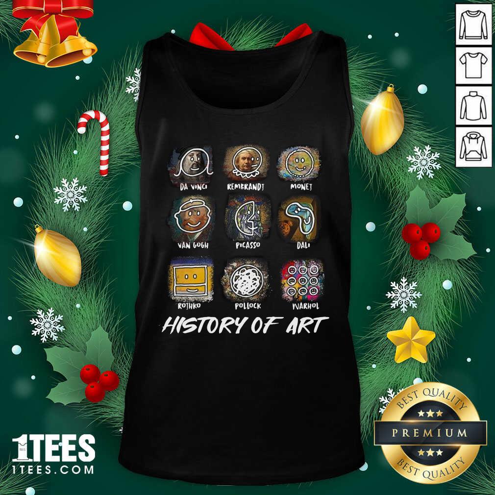 Great A Vinci Rembrandt Monej Van Gogh Picasso Dali History Of Art Shirt