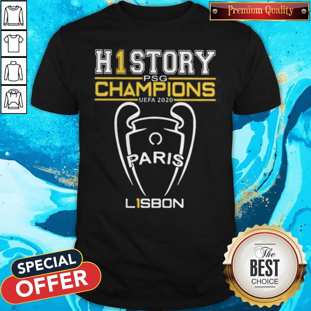 H1 History Psg Champion Uefa 2020 Paris Lisbon Shirt