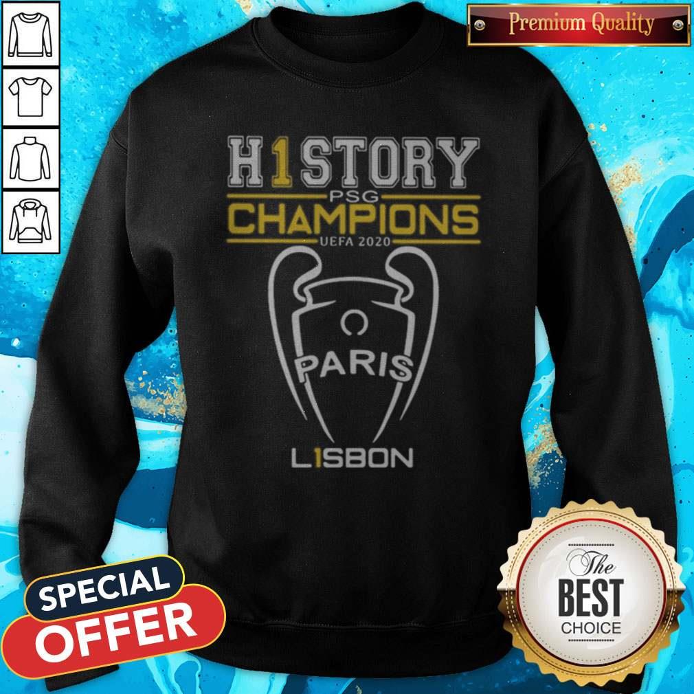 H1 History Psg Champion Uefa 2020 Paris Lisbon Shirt
