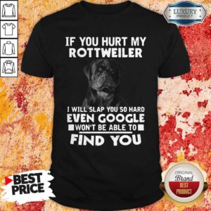 If You Hurt My Rottweiler I Will Slap You So Hard Even Google Won’t Be Able To Find You Shirt