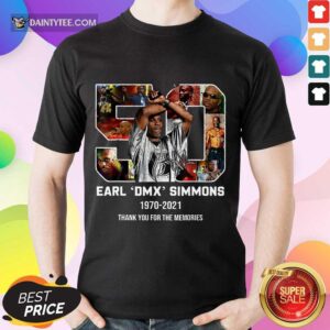 Funny 50 Earl DMX Simmons 1970-2021 Thank You For The Memories Signature Shirt