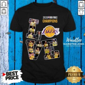 Top Love Los Angeles Lakers 2020 Nba Finals Champions 2020 Signatures Shirt