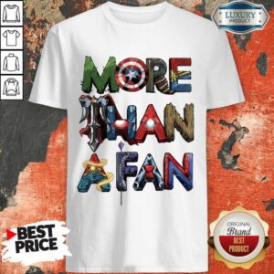 Marvel Avengers More Than A Fan Word Stack Shirt