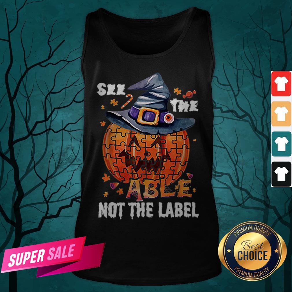 Halloween Autism Awareness Pumpkin See The Able Not The Label Shirt