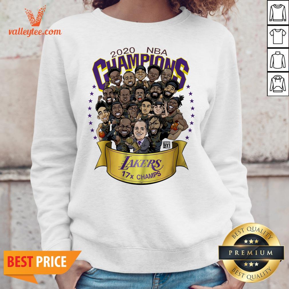 Happy 2020 NBA Champions Los Angeles Lakers 17 Champs Cartoon Shirt