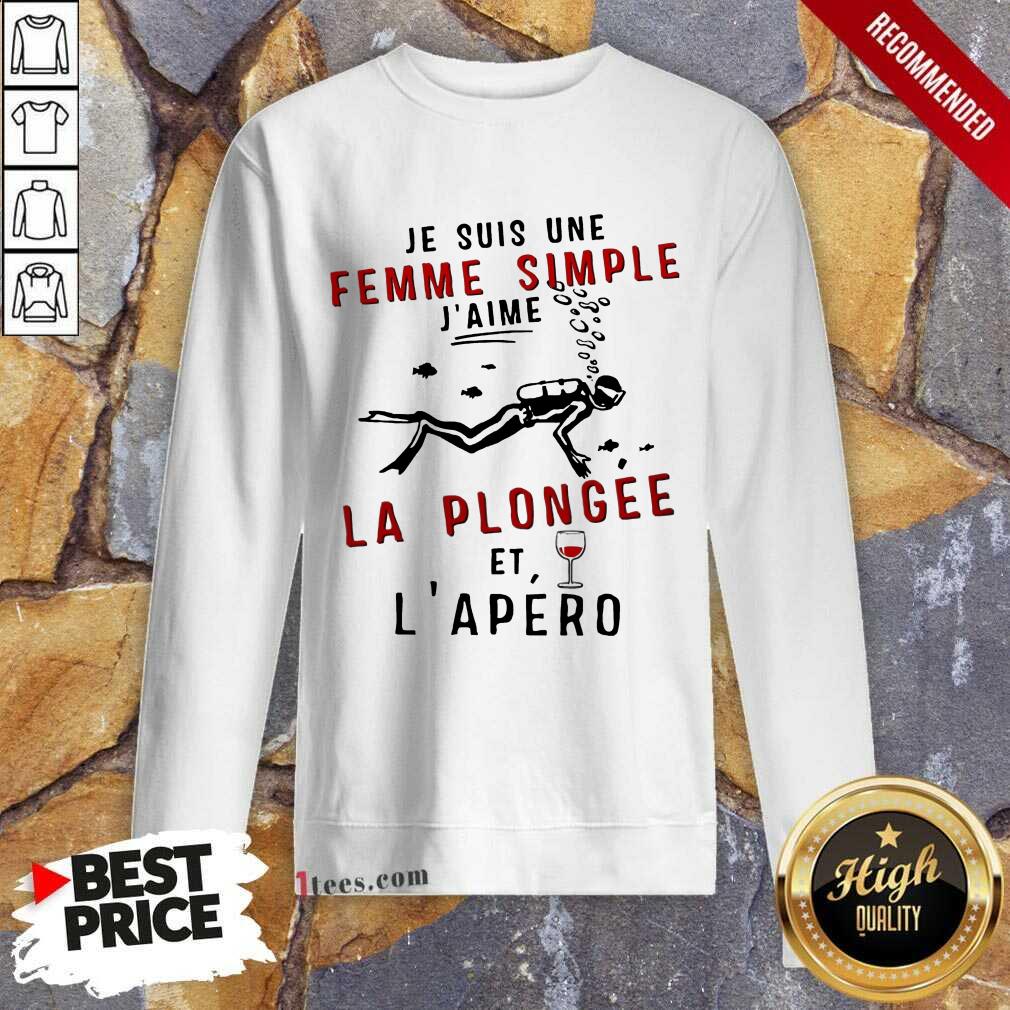 Happy Je Suis Une Femme Simple Scuba Diving Shirt