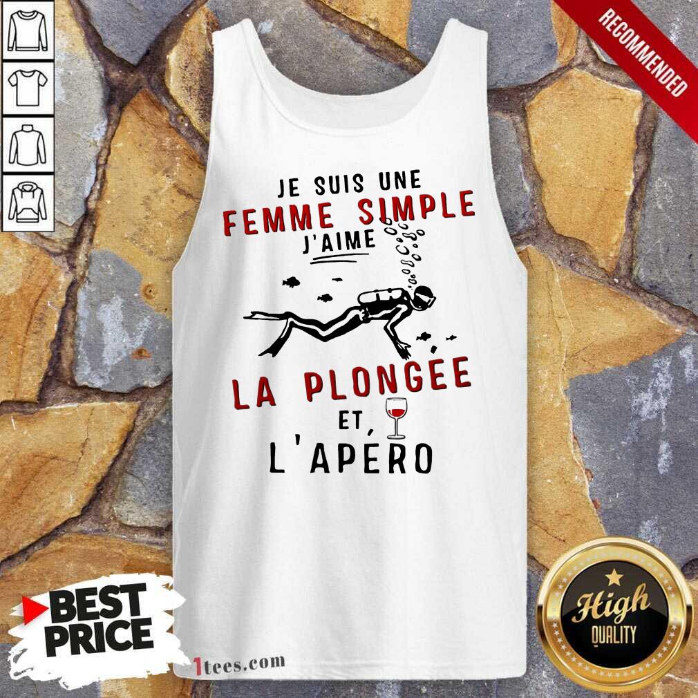 Happy Je Suis Une Femme Simple Scuba Diving Shirt