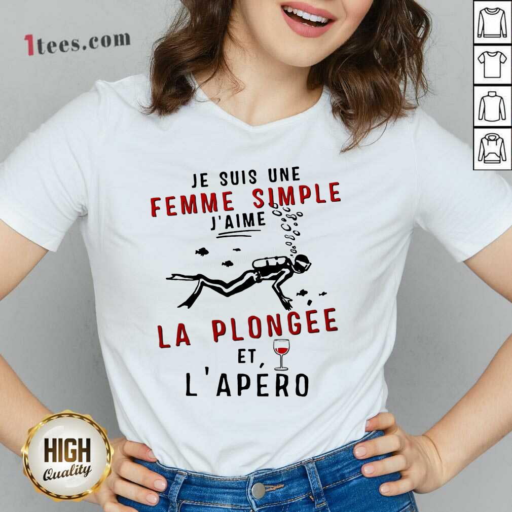 Happy Je Suis Une Femme Simple Scuba Diving Shirt