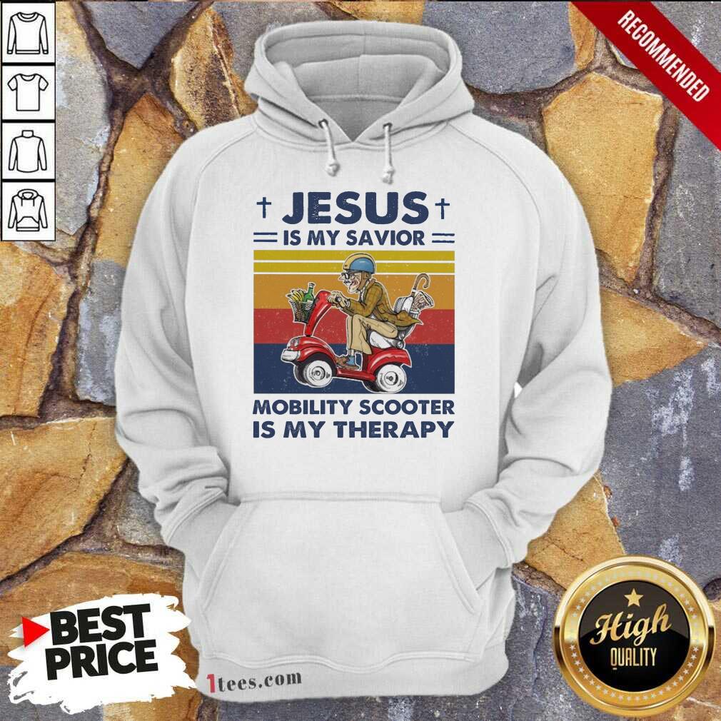 Happy Jesus Is My Savior Mobility Scooter Is My Therapy Vintage Shirt