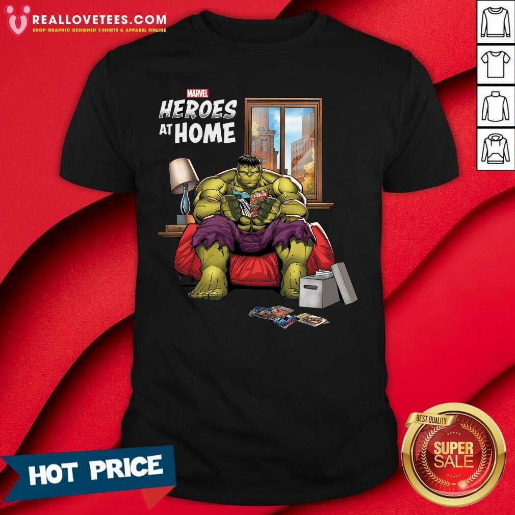 Happy Marvel Heroes At Home Hulk Shirt