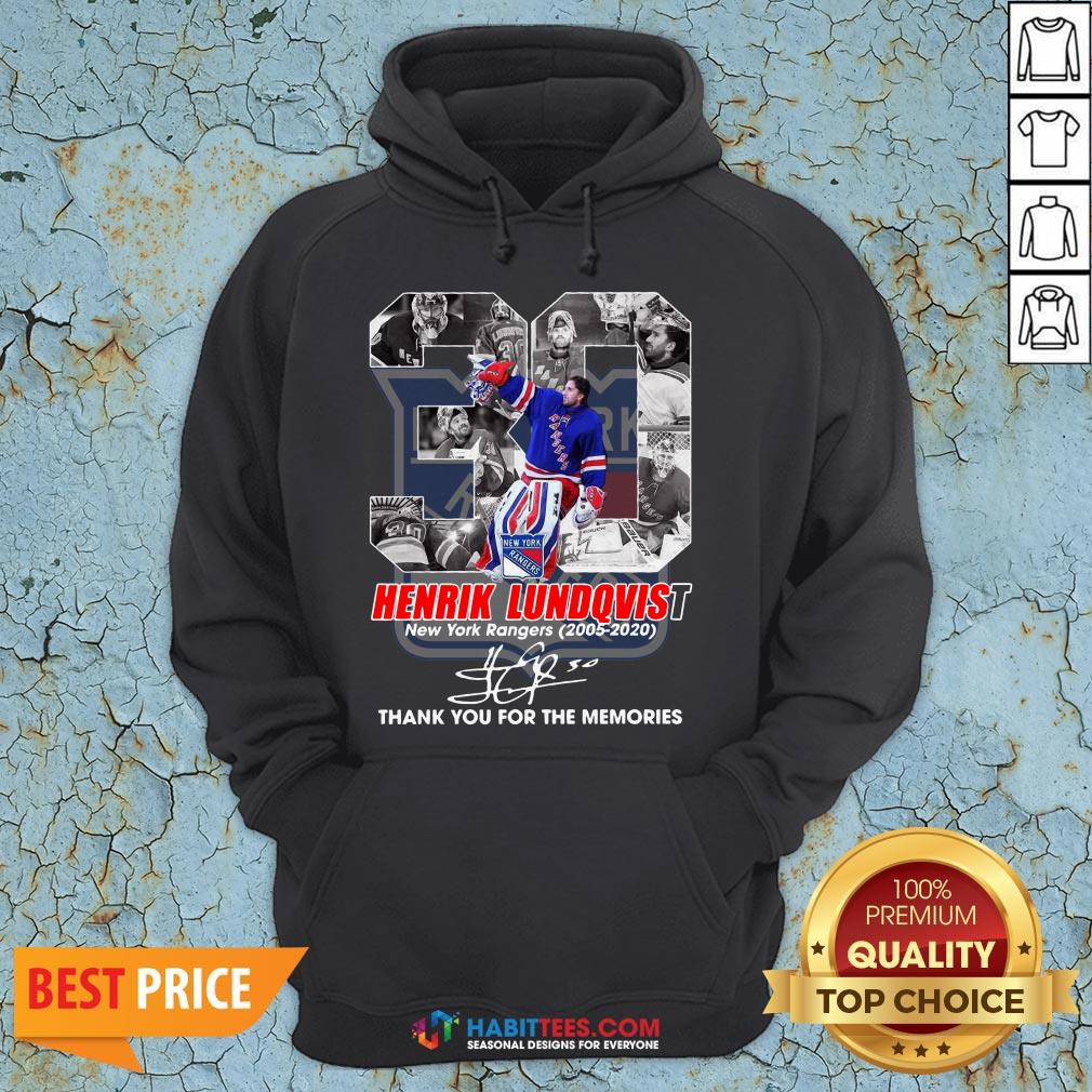Henrik Lundqvist New York Rangers 2005 2020 Thank You For The Memories Shirt