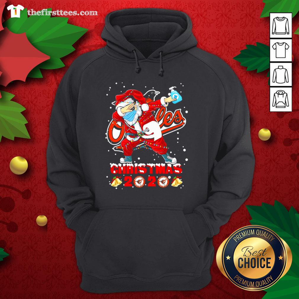 Nice Baltimore Orioles Funny Santa Claus Dabbing Christmas 2020 Shirt