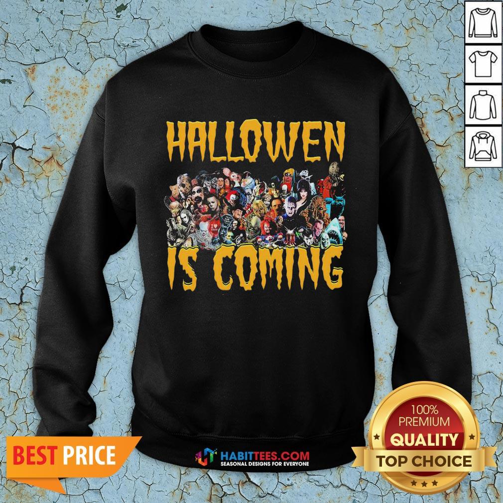 Horror Character Halloween Is Coming Shirt