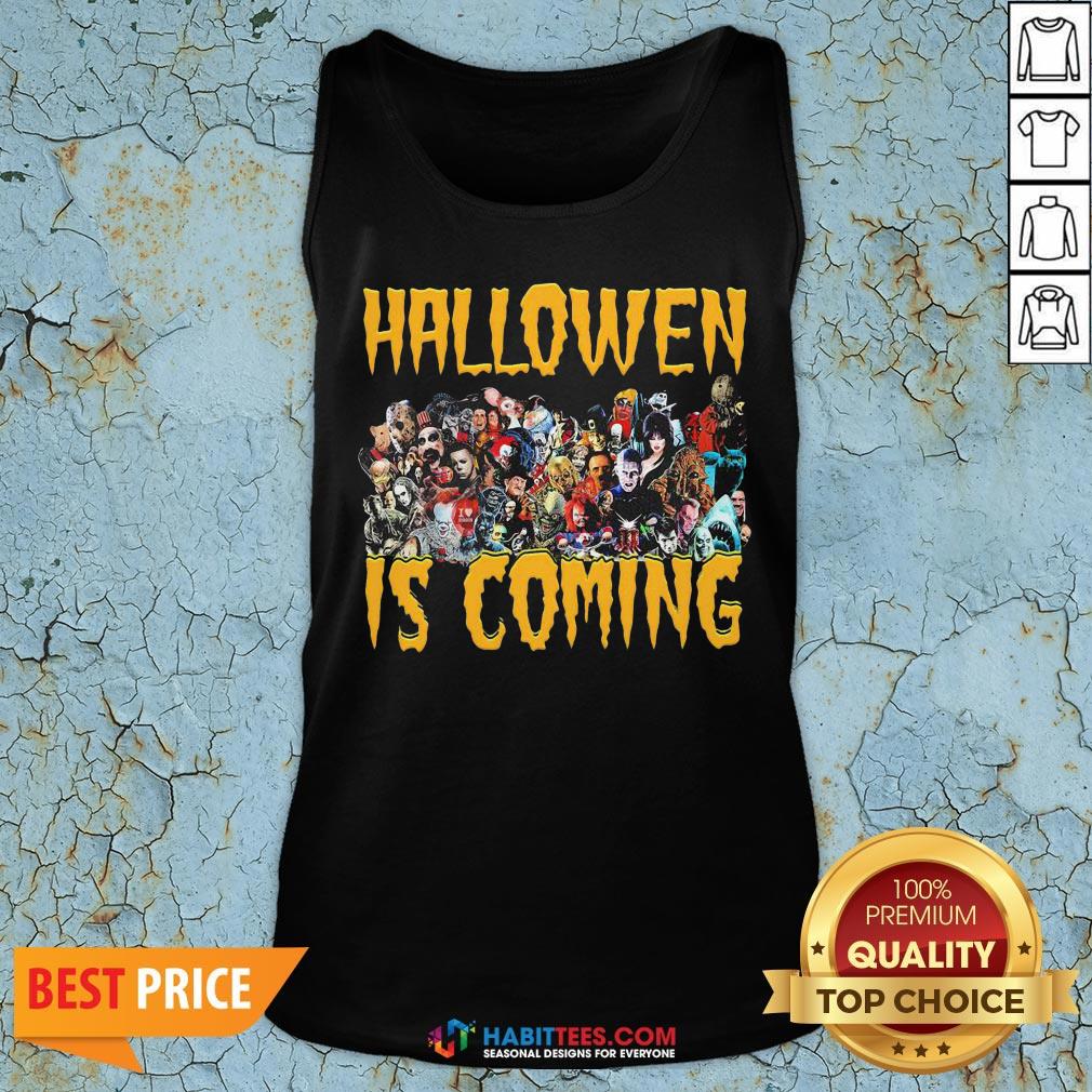Horror Character Halloween Is Coming Shirt