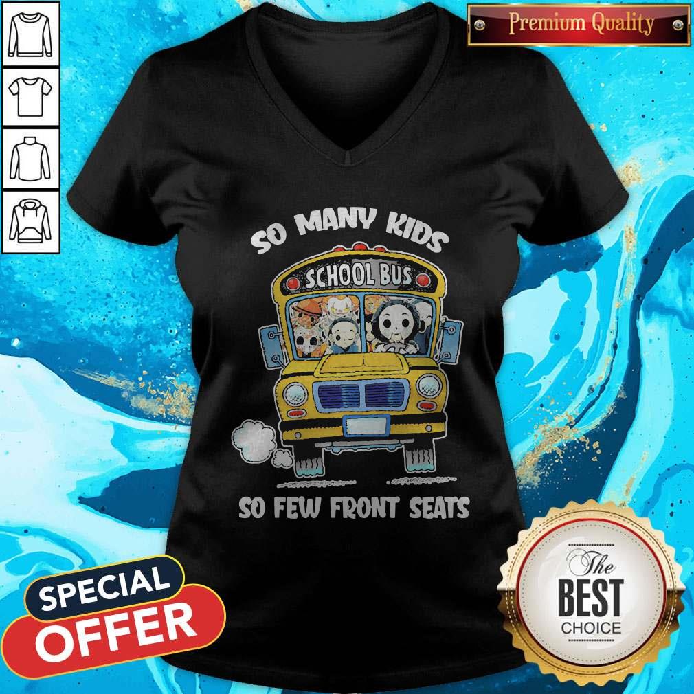 Horror Movie Characters So Many Kids School Bus So Few Front Seats Shirt