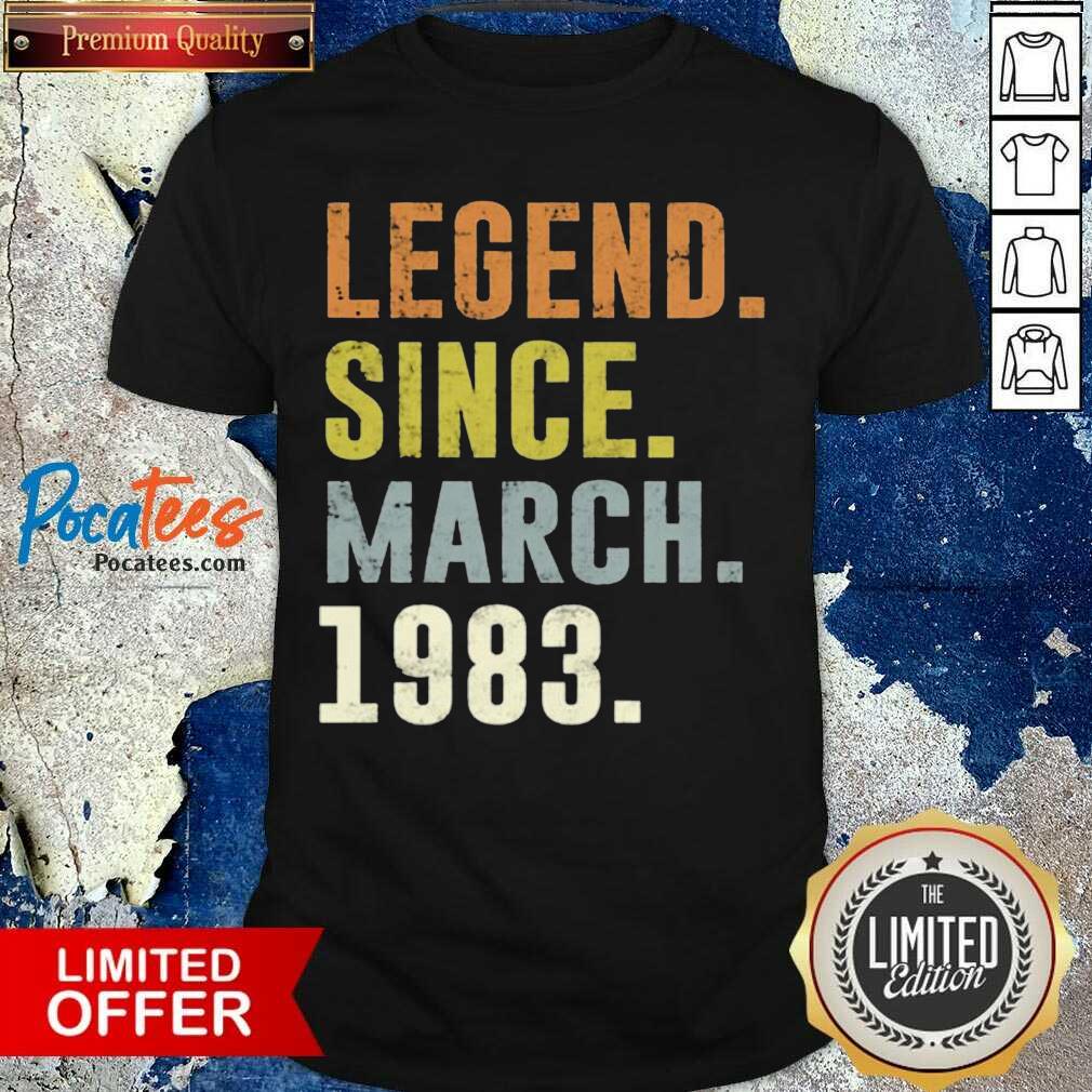 Hot 38th Retro Birthday Vintage Legend Since 1983 Shirt