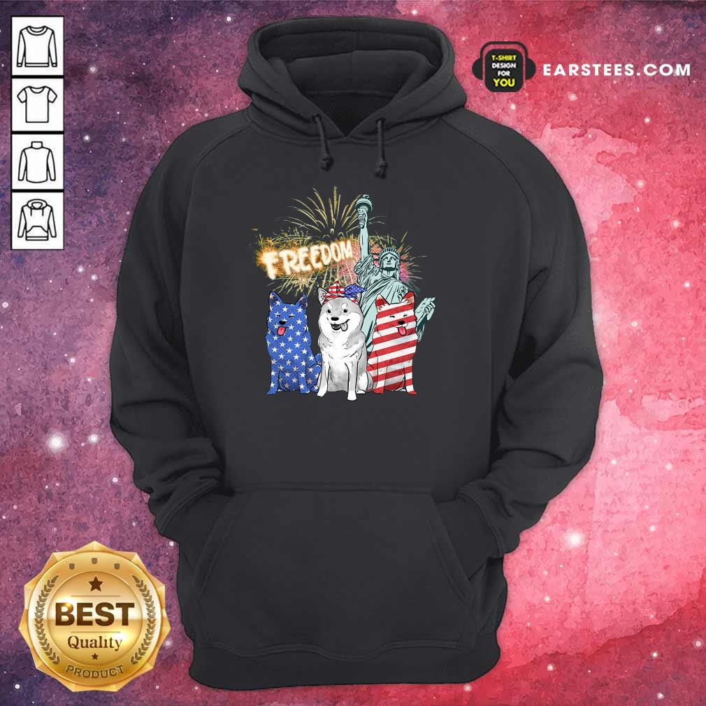 Hot Freedom Shiba Inu Statue Of Liberty USA Flag Shirt