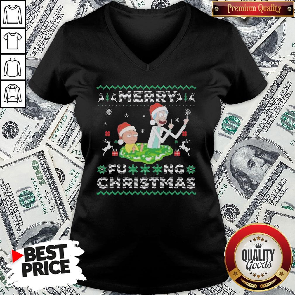 Hot Santa Rick And Morty Merry Fucking Christmas Shirt