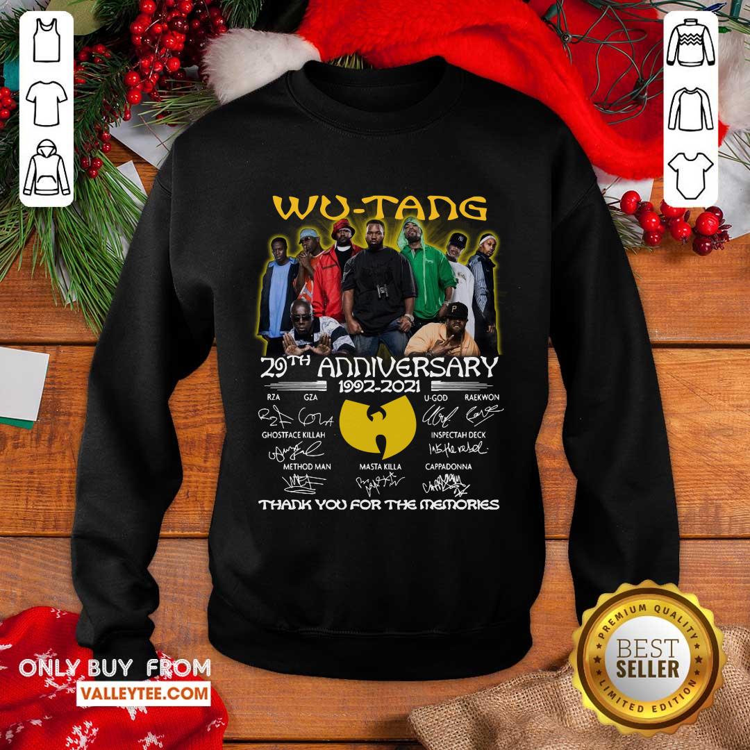 Hot The Wu Tang 29th Anniversary 1992 2021 Signatures Thank Shirt
