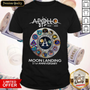 Awesome Apollo 1969 2020 Moon Landing 51 St Anniversary Shirt