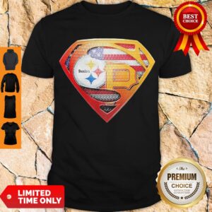 Superman Pittsburgh Steelers Vs Pittsburgh Pirates Cap American Flag Independence Day Shirt
