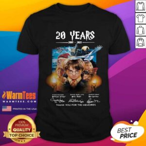 Hot Harry Potter 20 Years 2001 2021 Thank You For The Memories Signatures Shirt