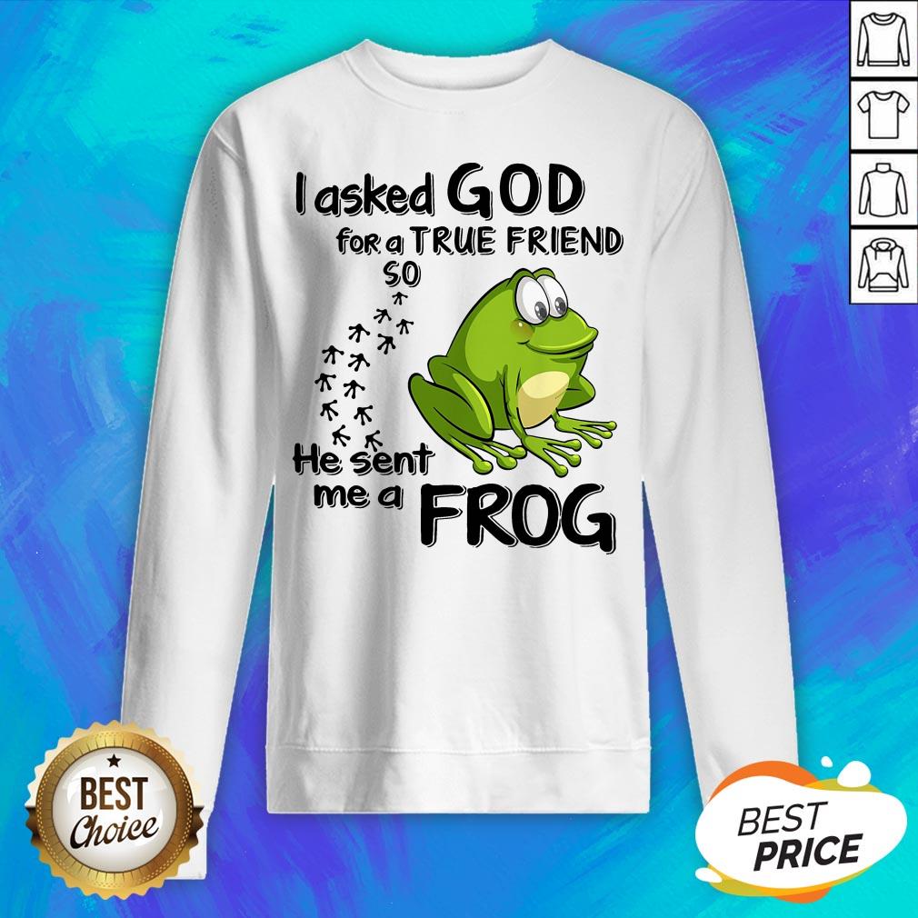 I Asked God For True Friend So He Sent Me A Frog Shirt