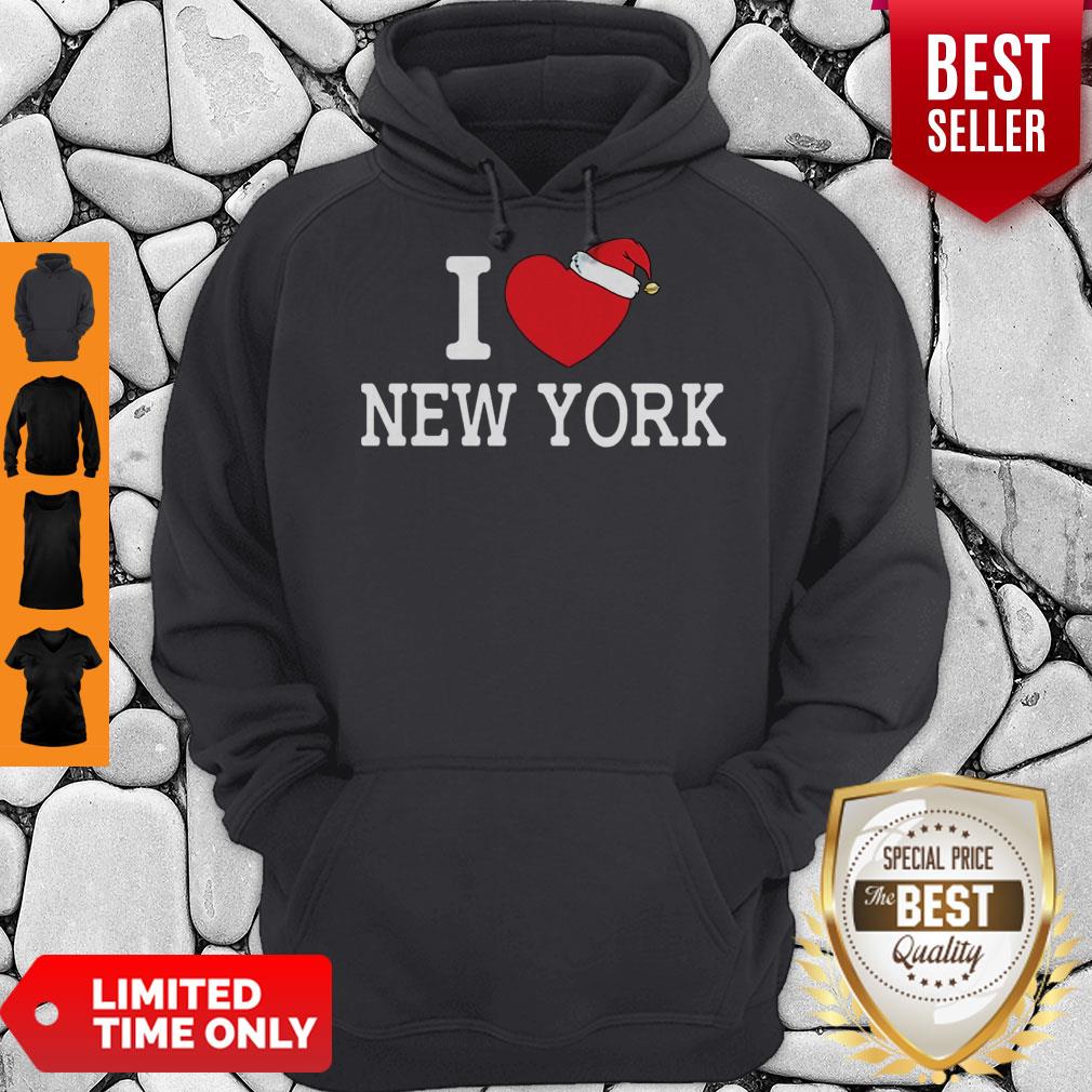 I Heart New York Christmas Santa Hat New York Strong Love Shirt