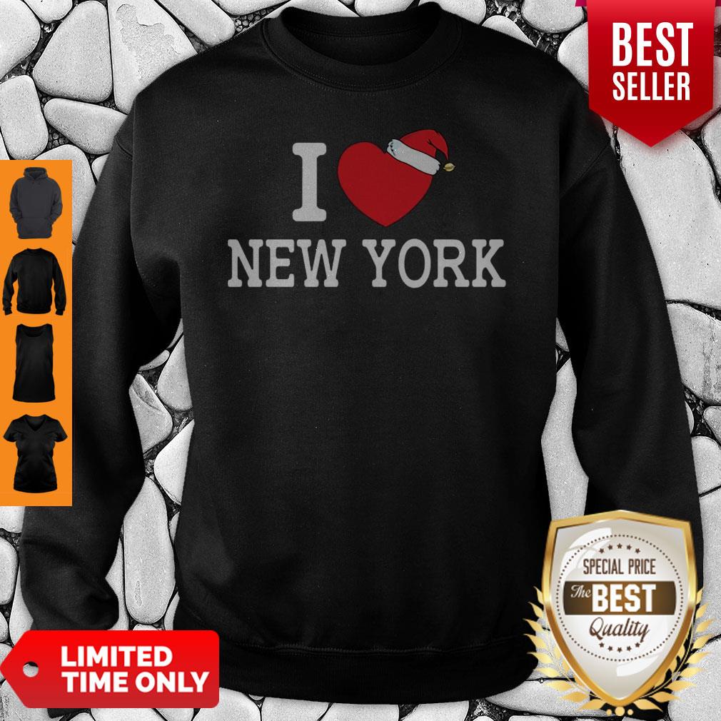 I Heart New York Christmas Santa Hat New York Strong Love Shirt