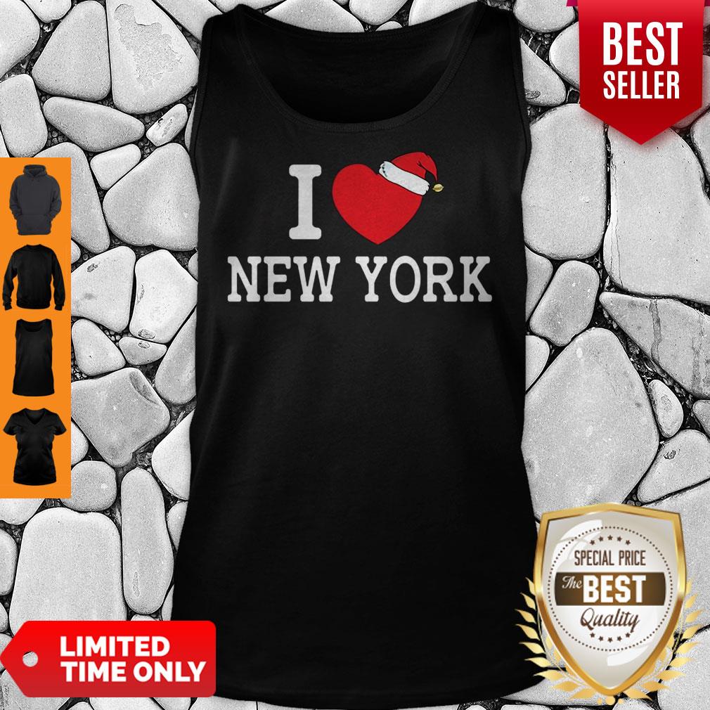 I Heart New York Christmas Santa Hat New York Strong Love Shirt