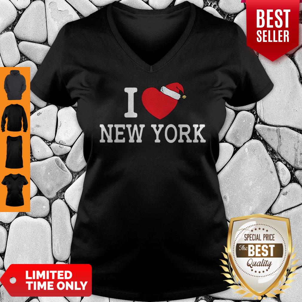 I Heart New York Christmas Santa Hat New York Strong Love Shirt