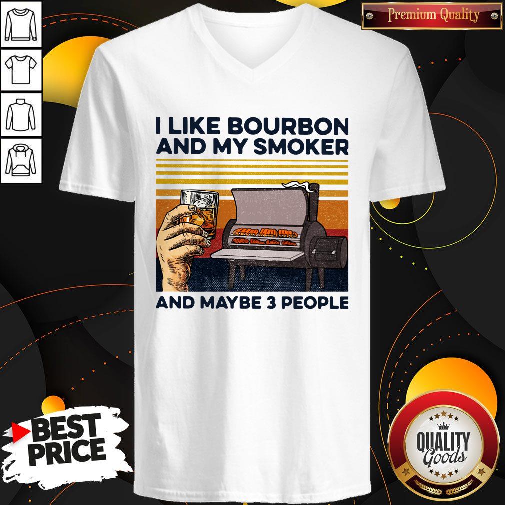 I Like Bourbon Amoker And Maybe 3 People Vintage Shirt