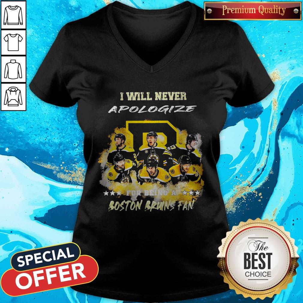 I Will Never Apologiaze For Being A Boston Bruins Fan Shirt