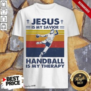 Official Jesus Is My Savior Handball Is My Therapy Vintage Shirt